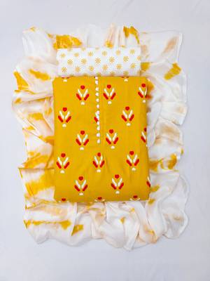 Yellow woven cotton salwar 4
