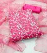 Pink embroidered organza salwar