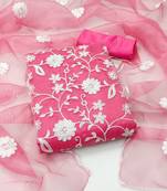 Pink embroidered organza salwar