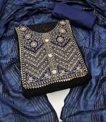 Black embroidered chanderi salwar