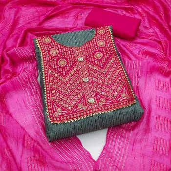 Grey embroidered chanderi salwar 1