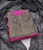 Pink embroidered chanderi salwar
