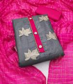 Grey embroidered organza salwar