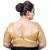 Neckbook Stunning Gold Brocade Elbow Sleeve Readymade Saree Blouse - Plus Size Delight