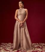 MAUVE EMBROIDERED JUMPSUIT