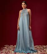 LILAC BLUE TRAPEZE GOWN