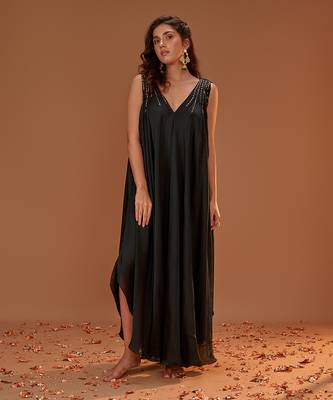 BOTTLE GREEN OVERSIZED DRESS 1