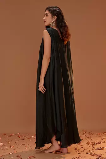 BOTTLE GREEN OVERSIZED DRESS