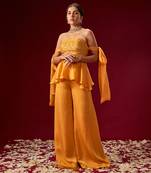 YELLOW BABYDOLL TOP WITH PALAZO