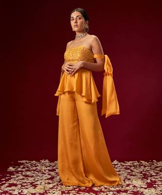 YELLOW BABYDOLL TOP WITH PALAZO 2