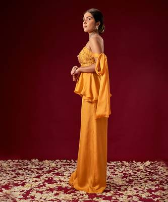 YELLOW BABYDOLL TOP WITH PALAZO 3