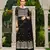 Black embroidered georgette salwar kameez