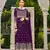 Purple embroidered georgette salwar kameez