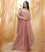 Rose gold dhoti set