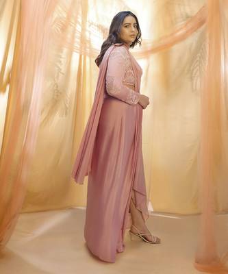 Rose gold dhoti set 2