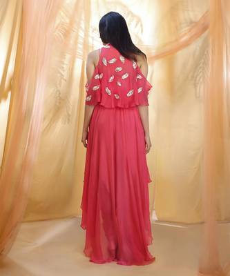 Hot pink Dhoti Set 3