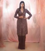 Wine jacket style dhoti set