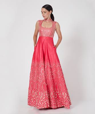 HOT PINK EMBROIDERED JUMPSUIT 1