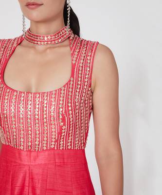 HOT PINK EMBROIDERED JUMPSUIT 3