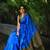 Blue Woven Art Silk Saree With Blouse Piece