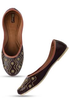 Desi Colour Brown Casuals Womens Indian Ethnic Comfort Footwear/Punjabi Jutti
