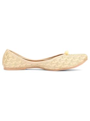 Desi Colour Off White Womens Indian Ethnic Comfort Footwear/Punjabi Jutti 3