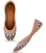 Desi Colour Grey Crown Womens Indian Ethnic Comfort Footwear/Punjabi Jutti