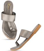 Desi Colour Grey Womens Indian Ethnic Comfort Slipper Footwear/Punjabi Jutti