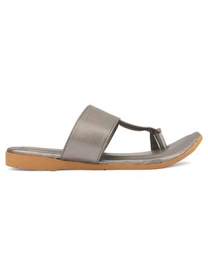 Desi Colour Grey Womens Indian Ethnic Comfort Slipper Footwear/Punjabi Jutti 3