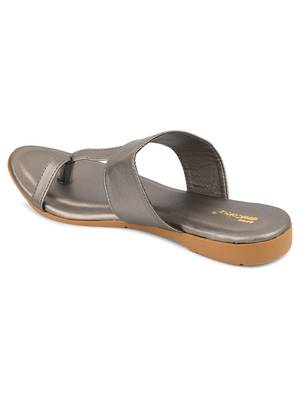 Desi Colour Grey Womens Indian Ethnic Comfort Slipper Footwear/Punjabi Jutti 4