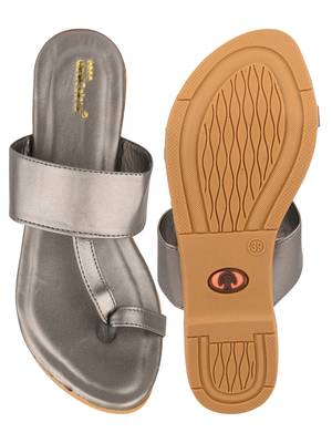 Desi Colour Grey Womens Indian Ethnic Comfort Slipper Footwear/Punjabi Jutti 5
