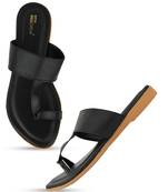 Desi Colour Black Womens Indian Ethnic Comfort Slipper Footwear/Punjabi Jutti