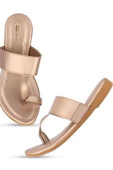 Desi Colour Rose Gold Womens Indian Ethnic Comfort Slipper Footwear/Punjabi Jutti