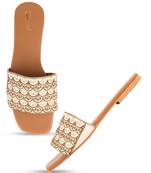 Desi Colour Multicolour1 Embroidered Slider Womens Indian Ethnic Comfort Footwear/Punjabi Jutti