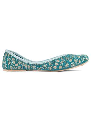 Desi Colour Green Boutique Work Womens Indian Ethnic Comfort Footwear/Punjabi Jutti 3