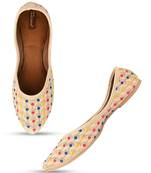 Desi Colour Multi Dots Womens Indian Ethnic Comfort Footwear/Punjabi Jutti