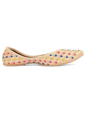 Desi Colour Multi Dots Womens Indian Ethnic Comfort Footwear/Punjabi Jutti 3