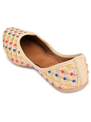 Desi Colour Multi Dots Womens Indian Ethnic Comfort Footwear/Punjabi Jutti 4