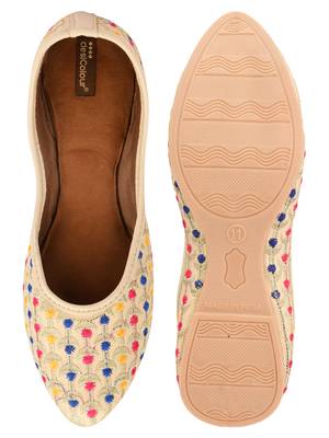 Desi Colour Multi Dots Womens Indian Ethnic Comfort Footwear/Punjabi Jutti 5