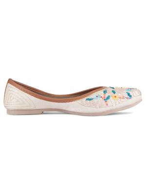 Desi Colour Multi Designer Dabka Womens Indian Ethnic Comfort Footwear/Punjabi Jutti7 3