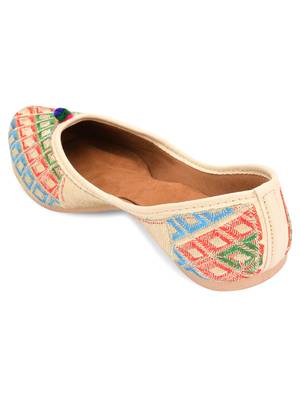 Desi Colour Multi Squared Womens Indian Ethnic Comfort Footwear/Punjabi Jutti 4