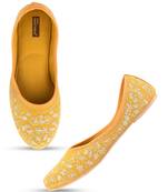 Desi Colour Mustard Boutique Womens Indian Ethnic Comfort Footwear/Punjabi Jutti