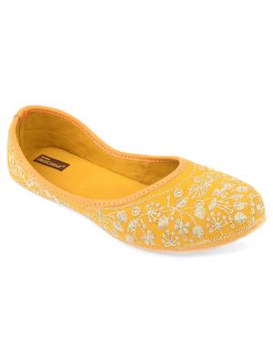 Desi Colour Mustard Boutique Womens Indian Ethnic Comfort Footwear/Punjabi Jutti 2