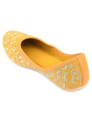 Desi Colour Mustard Boutique Womens Indian Ethnic Comfort Footwear/Punjabi Jutti 4