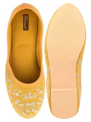 Desi Colour Mustard Boutique Womens Indian Ethnic Comfort Footwear/Punjabi Jutti 5