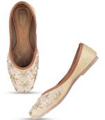 Desi Colour Pink Designer Dabka Womens Indian Ethnic Comfort Footwear/Punjabi Jutti