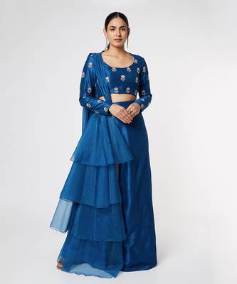 BLUE LAYERED SKIRT SET 1