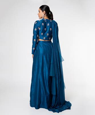 BLUE LAYERED SKIRT SET 2