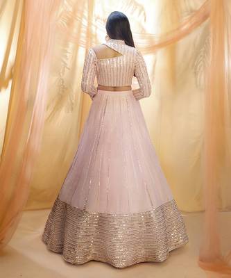Lilac lehenga set 3