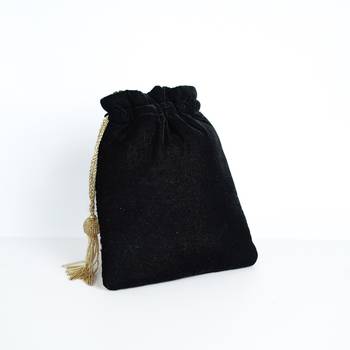 BLACK WITH GOLDEN COLOR HAND EMBROIDED POTLI CLUTCH 3